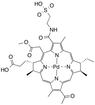 <span class="mw-page-title-main">Padeliporfin</span> Medication for prostate cancer