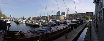 Greenland Dock Marina Panorama of Greenland Dock Marina.jpg