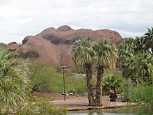 Papago Park is home to the Desert Botanical Garden, Hole-in-the-Rock butte and Phoenix Zoo Papagopark1025.JPG