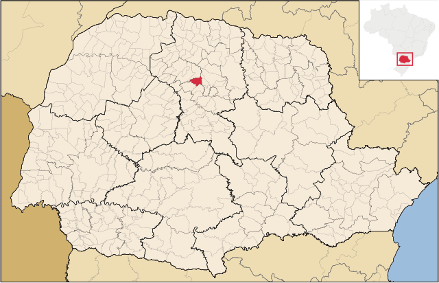 Localização de Jandaia do Sul no Paraná