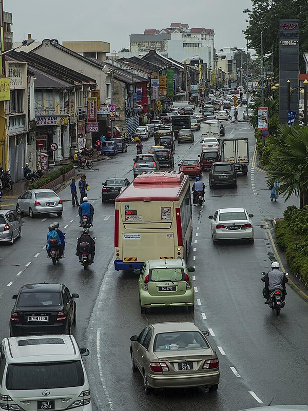 Image: Penang from Penang Road on rainy day 1 (15955759379, closeup)