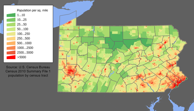 Pennsylvania population map.png