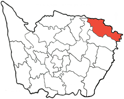 Peta genah Wonosari ring Kabupatén Klatén