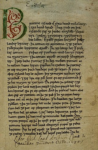 <i>Peterborough Chronicle</i> Manuscript which contains unique information about the history of England