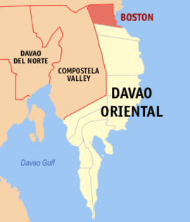 Boston na Davao Oriental Coordenadas : 7°52'11"N, 126°22'34"E