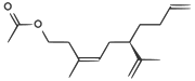 (3Z, 6R) -3-methyl-6- (prop-1-en-2-yl) deca-3,9-dien-1-ylacetat