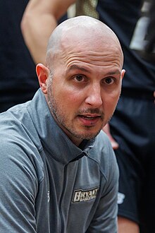 Phil Martelli Jr. began as head coach in November 2023 Phil Martelli Jr., Bryant basketball coach.jpg