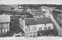 Vue du village depuis le clocher au début du XXe siècle.