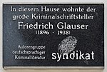 Friedrich Glauser - Memorial plaque