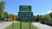 A entrada para Point Pleasant.