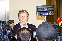 Kennedy speaking to the media, September 2014 PoliceRetirement 5 (15853080576).jpg