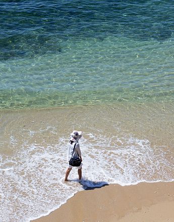 Walking on the beach