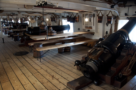 Warrior's gun deck after restoration
