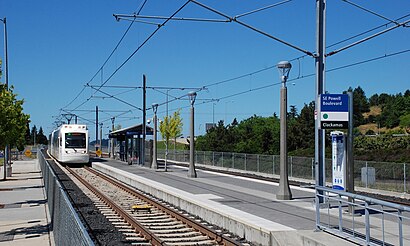 Powell Blvd MAX station with SB train.jpg