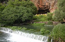 The Banias spring and cave of Pan