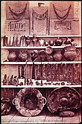 El llamado tesoro de Príamo, descubierto por Schliemann en su excavación de Troya.