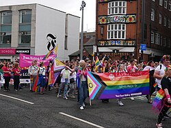 Representatives of the East Riding of Yorkshire Council at the 2022 Pride in Hull parade.