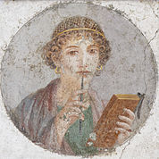 Pseudo-Sappho MAN Napoli Inv9084.jpg Pseudo-Sappho mit iPad (Urmodell aus dem 1. Jh.)