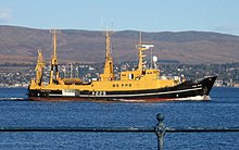 Research vessel Colonel Templer passing Greenock on the Firth of Clyde RMAS Colonel Templer (A229).jpg
