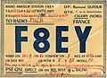 Carte QSL de F8EY, France (1950).