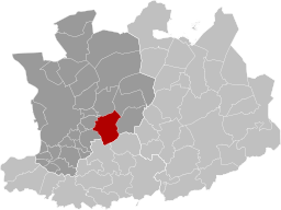 Kommunens läge i provinsen Antwerpen