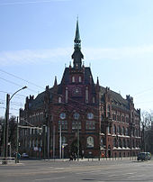 Neugotisches Rathaus an der Möllendorffstraße, errichtet 1896–1898