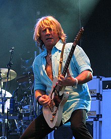 Performing with Status Quo in Örebro, Sweden in July 2007