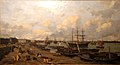 Port de Bordeaux, vue prise du pont de la Bastide, huile sur toile, Hauteur : 108 cm ; Largeur : 200 cm, 1887, musée Paul Valéry.