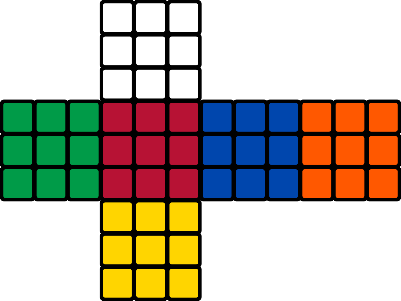 Estructuralmente Muchos fluctuar File:Rubik's cube colors.svg - Wikimedia Commons