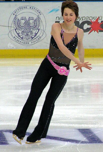 With four gold medals and nine medals in total, Irina Slutskaya is the most successful figure skater in the women's singles event.