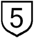 National Route 5 Schild