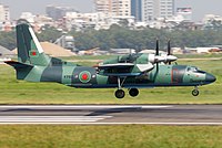 S3-ACB Antonov An-32 Aterrizaje de la Fuerza Aérea de Bangladesh (8306353912) .jpg