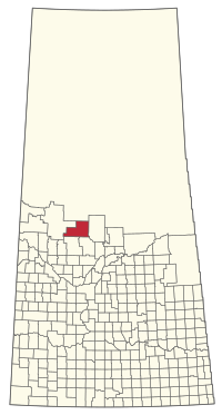 Lokasi RM Sungai Besar No. 555 di Saskatchewan