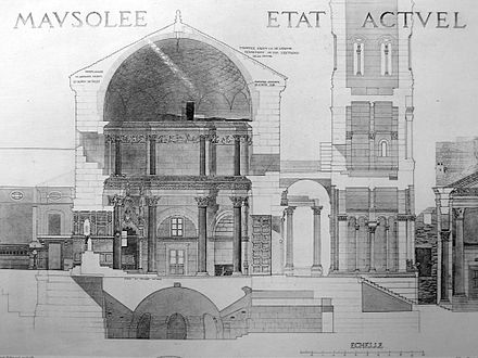 Plan of Split Cathedral, built as the mausoleum of Diocletian in Split, Croatia