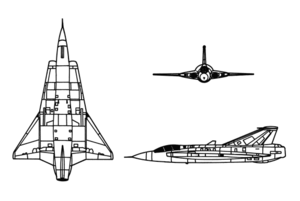Ortografska projekcija Saab J 35 Draken