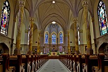 The church nave Saint Mary Catholic Church (Indianapolis, IN) - interior, nave.jpg