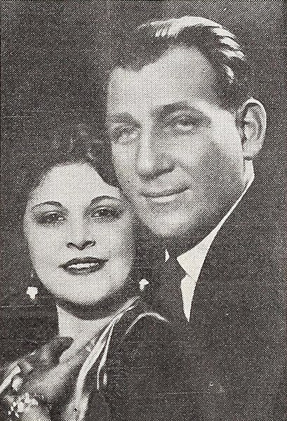 Basquette with her first husband, Sam Warner, about the time their daughter was born