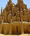 An elaborate sand sculpture