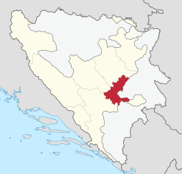 Kaart van Kanton Sarajevo