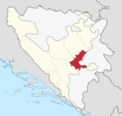 Sarajevo in Federation of Bosnia and Herzegovina.svg