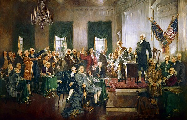 Scene at the Signing of the Constitution of the United States, by Howard Chandler Christy (1940)
