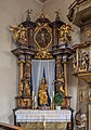 * Nomination Side altar in the Catholic parish church of St. Aegidius in Schallfeld --Ermell 06:17, 19 November 2023 (UTC) * Promotion Slightly tilted to the left --Llez 06:43, 19 November 2023 (UTC)  Done Thanks for the review.--Ermell 09:49, 20 November 2023 (UTC) Good quality, but I just noticed some violet CAs at the altar cloth, no problem to remove them --Llez 14:15, 20 November 2023 (UTC)  Done Thanks again for the review.--Ermell 23:31, 20 November 2023 (UTC)