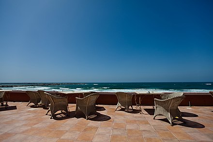 Sea-view from the Al Deira Hotel on the Gaza coast