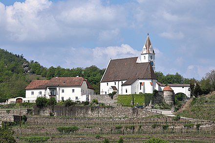 Parish church and rectory Senftenberg (NO) - Kirche und Pfarrhof.JPG