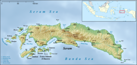 Carte de Seram et des îles voisines.