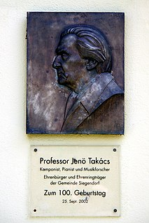 Jenő Takács Hungarian composer and pianist