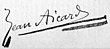 handtekening van Jean Aicard