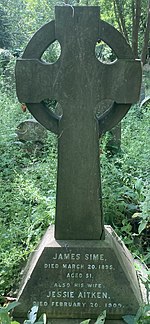 Grave of James Sime in Highgate Cemetery