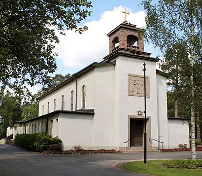 Vägbeskrivningar till Skogslyckans kyrka med kollektivtrafik