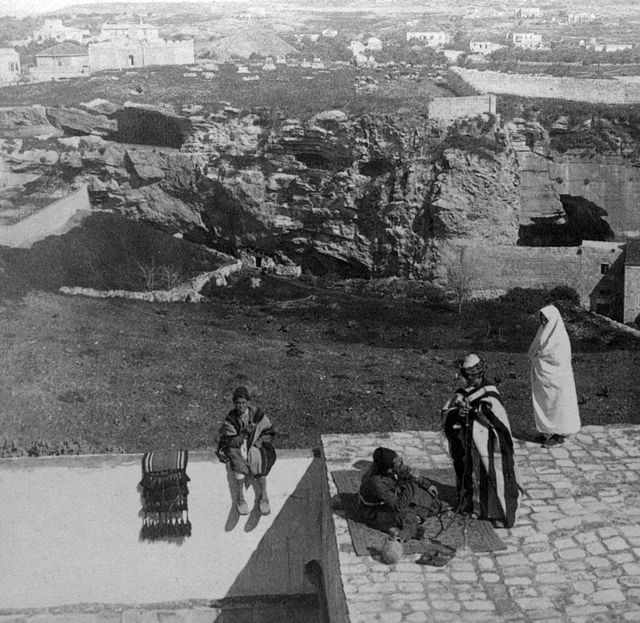 Skull Hill as seen in 1901 from the northern walls of Jerusalem's Old City.